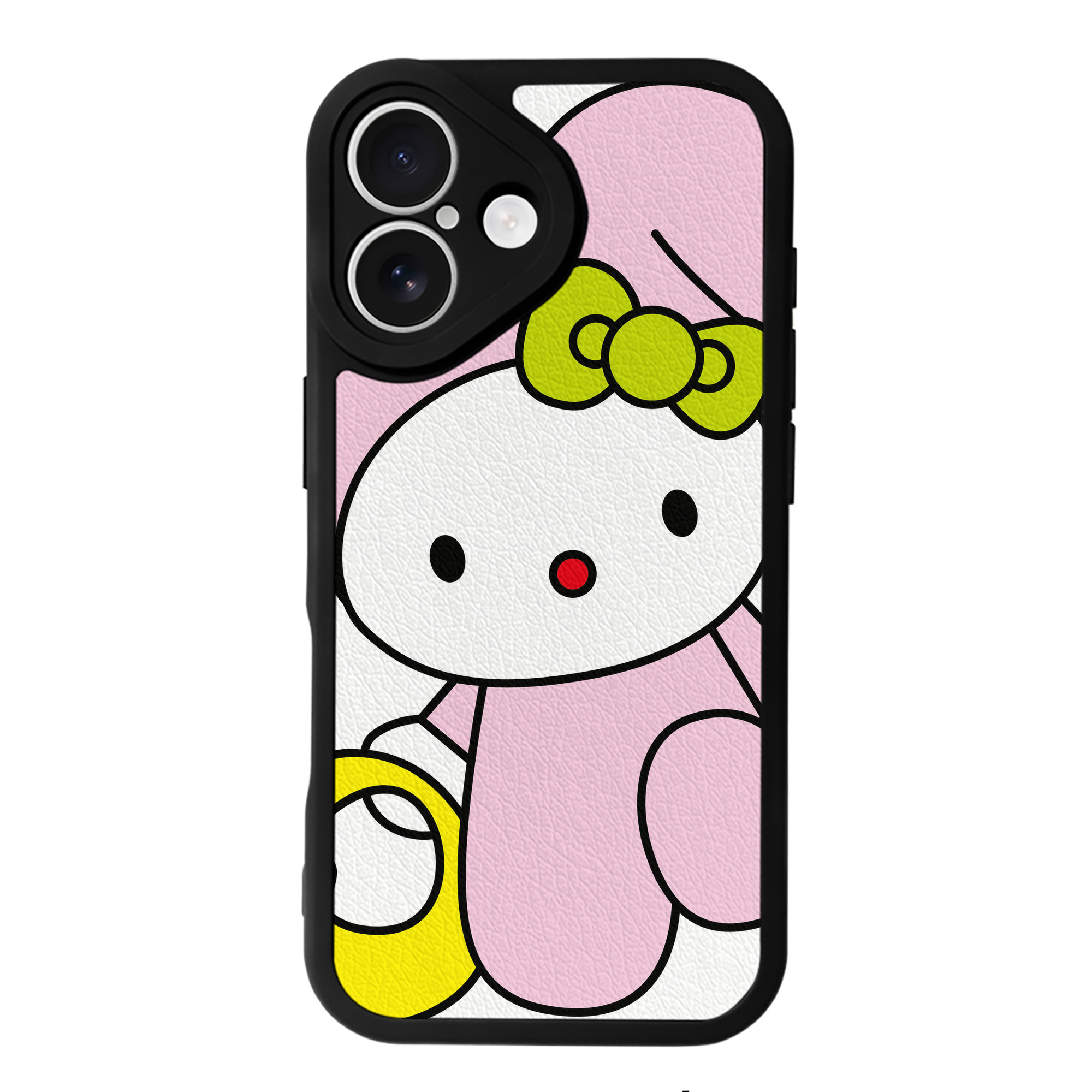（画像用） Hello Kitty ハローキティ 【iPhone 16シリーズ対応】シリコンスマホケース（レザー調） 材質：シリコン